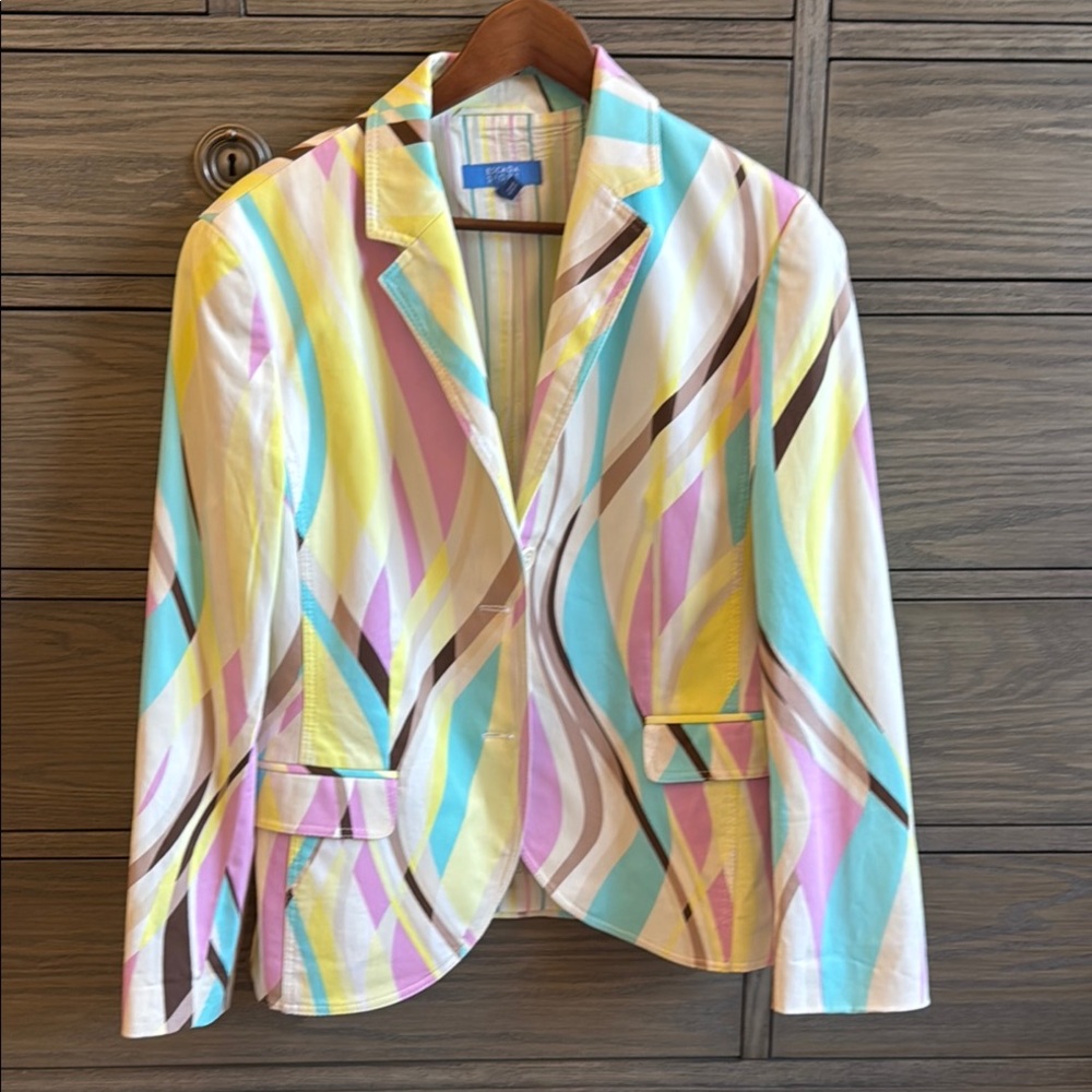 Escada Multicolor Striped Jacket